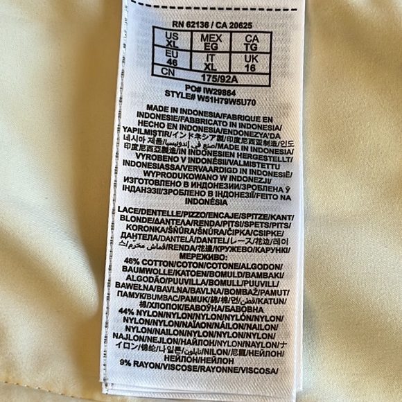 Guess Yellow and White Lace Bustier NWT Sz L/XL - Picture 13 of 17